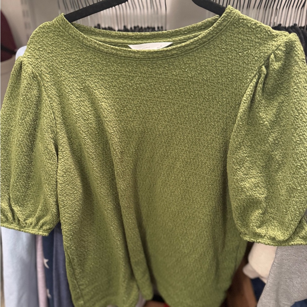 LC Lauren Conrad Olive Textured Blouse